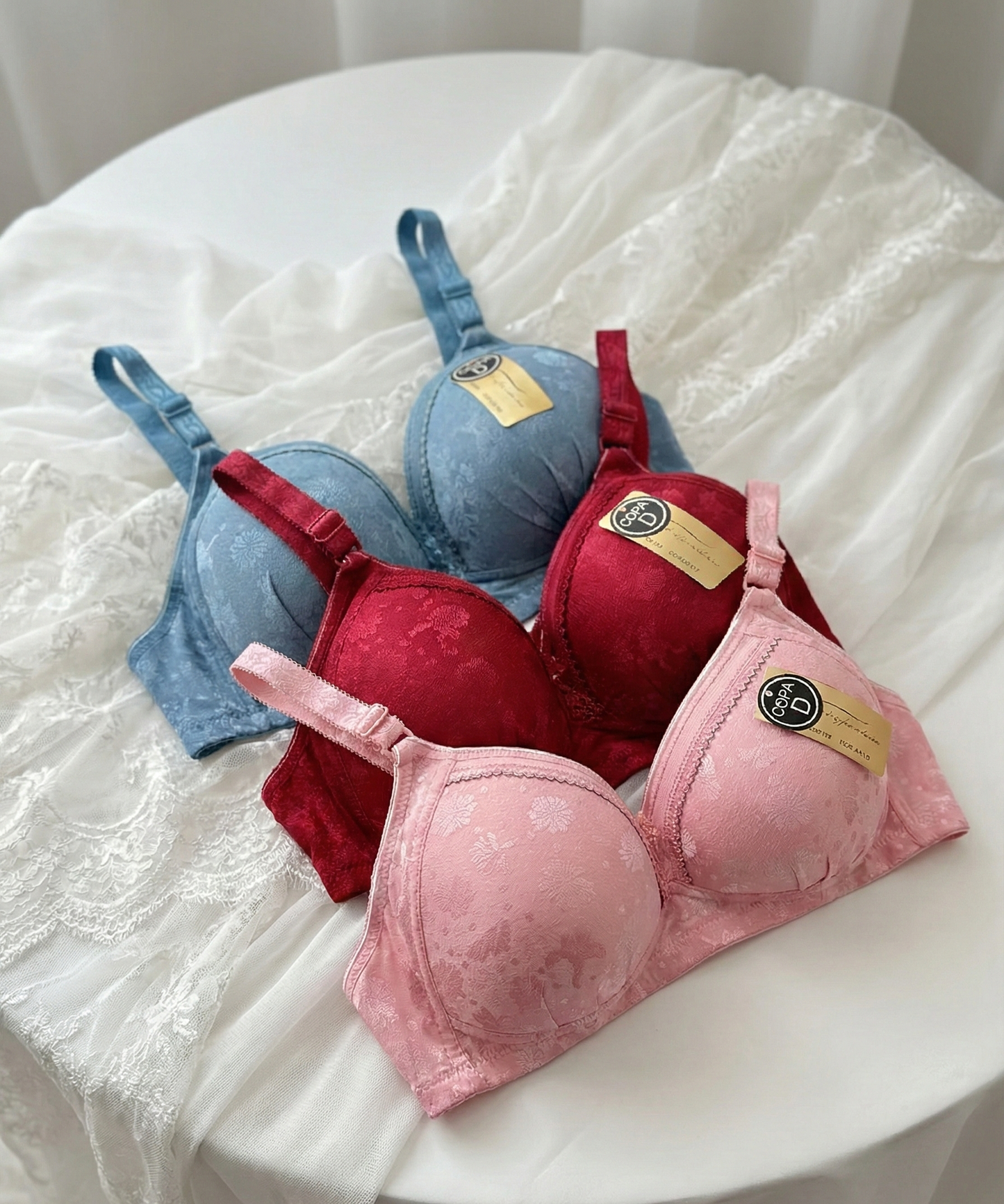 Semi Floral Thin Padded Bra